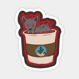 El Chupacabra in a Coffee Cup Magnet