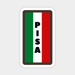 Pisa in Italian Flag Vertical Magnet