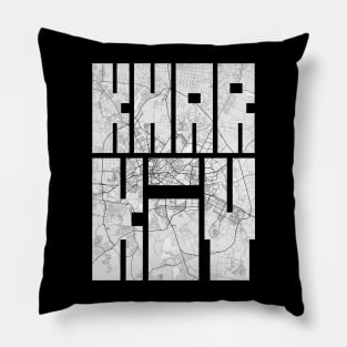 Kharkiv, Ukraine City Map Typography - Light Pillow