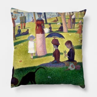 Georges Seurat sunday in the park la grande jatte pointilist river Seine Pillow