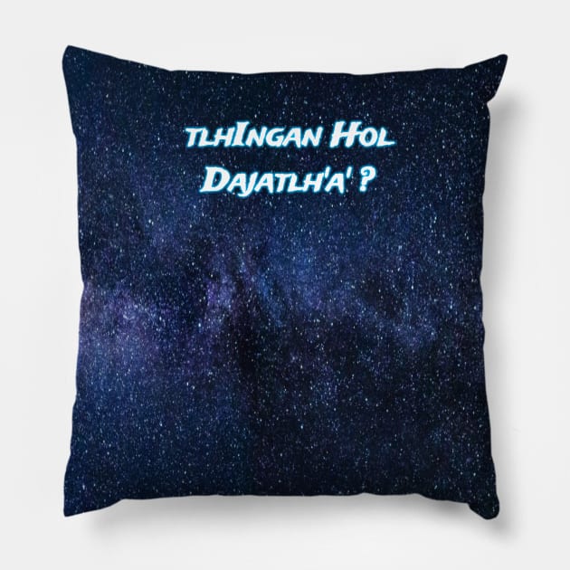 Do you speak klingon ? Pillow by GribouilleTherapie