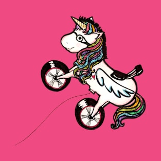 Unicorn motorbike balloon T-Shirt