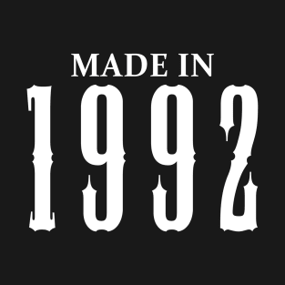 Made in 1992 year | Simple White T-Shirt