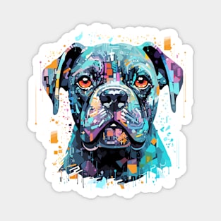 Dog Pet World Animal Lover Furry Friend Abstract Magnet