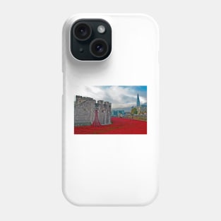 Red Poppies At The Tower Of London Phone Case