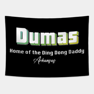 Dumas Arkansas Yellow Text Tapestry