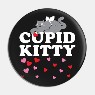 Cupid Kitty Cat Valentine Angel Wing Funny Pin