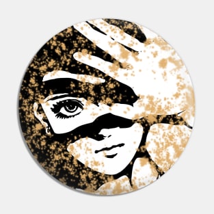 Punk Fashion Style Light Brown Glowing Girl Pin