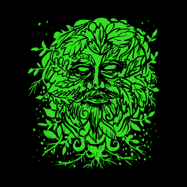 Green Man Pagan Celtic Mythology Gothic by LunaElizabeth