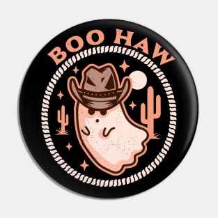 BooHaw Western Ghost Halloween Cowboy Cowgirl Costume Retro Pin