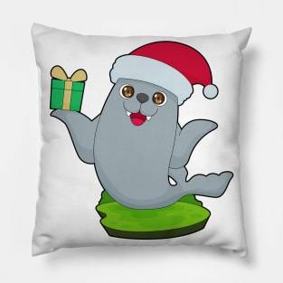 Seal Christmas Package Pillow