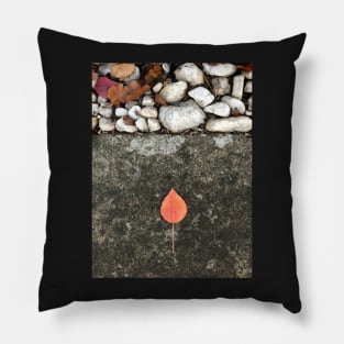 Autumn Leaf with stones Pillow