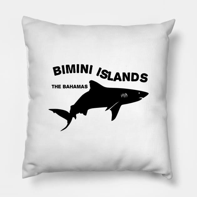 Shark Diving at Bimini Islands - The Bahamas Pillow by TMBTM