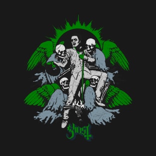 Ghost Retro Style Dark Green T-Shirt