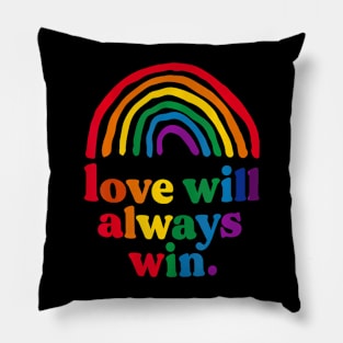 Love Will Always Win Pride Rainbow Kid Child Lgbt Quote Pillow