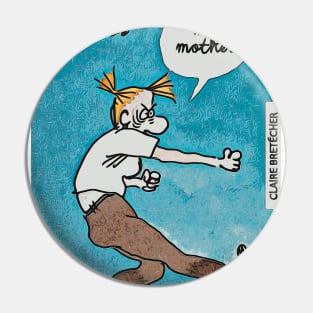 Illustration of angry mom Pin