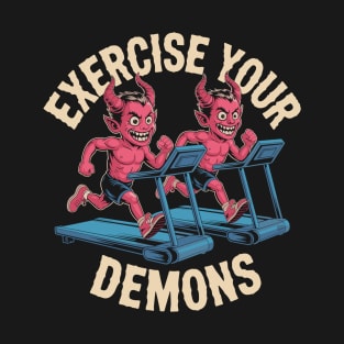 Exercise Your Demons – Funny Devil Gym T-Shirt