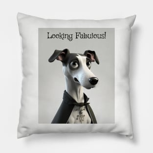 Alfie the Whippet - Looking Fabulous Pillow