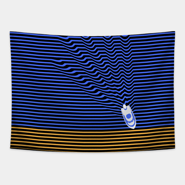 Boat minimalism Tapestry by AsKartongs