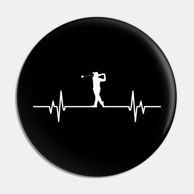 cool Heartbeat Baseball Lover Pin by clickbong12