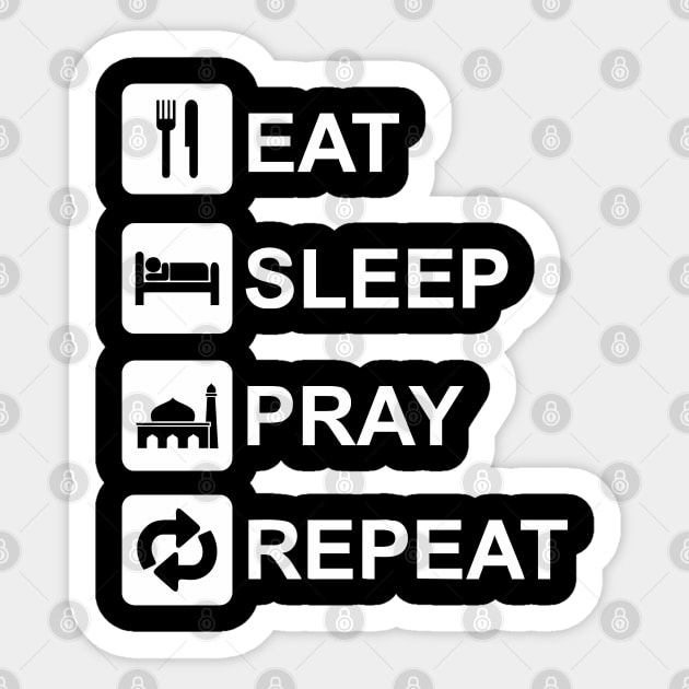 EAT SLEEP PRAY Islam Geschenk Moslem Muslim' Sticker