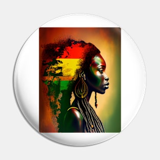 Modern pop art style woman portrait Pin