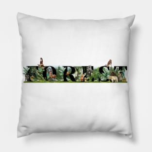 Forest And Some Wild Animals Pillow