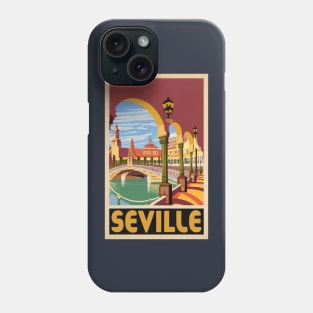 A Vintage Travel Art of Seville - Spain Phone Case