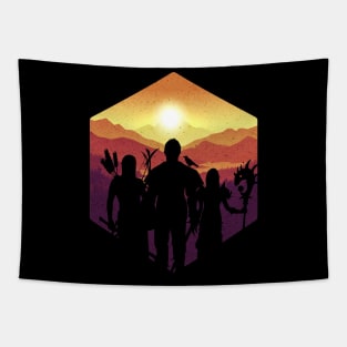 Cooles Fantasy D20 Group Silhouette RPG Tapestry