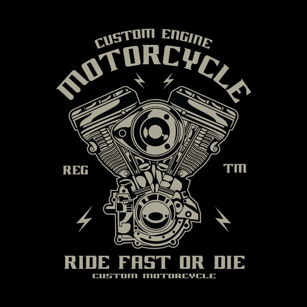 Custom Engine Motorcycle by RaptureMerch