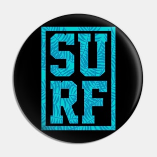 Blue Surf Logo Pin