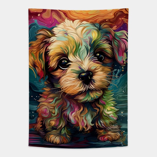 Cute little beautiful puppy. Tapestry by osadchyii