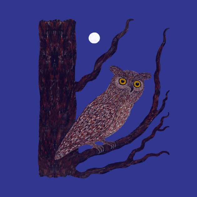 The Watchful Night - Owl design by Vasile Luciu