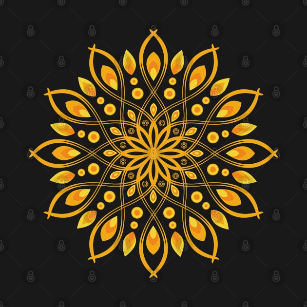 Elegent Gold Mandala Art by radeckari25