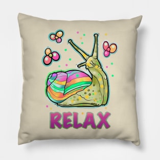 Relax, cute snail design Pillow