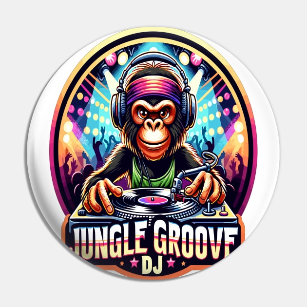 Monkey DJ, Jungle Groove Master Pin by maknatess