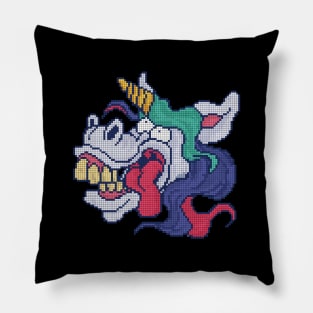 Crazy Pixel Unicorn - low-bit graphics - gift Pillow