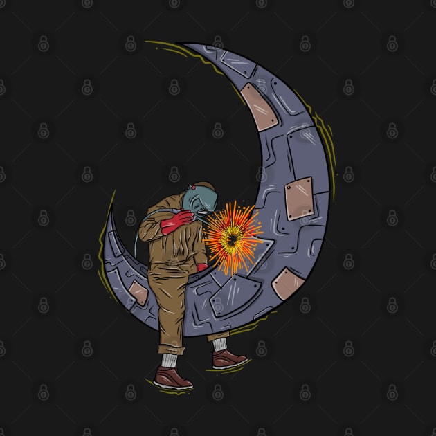 Welder Moon by damnoverload