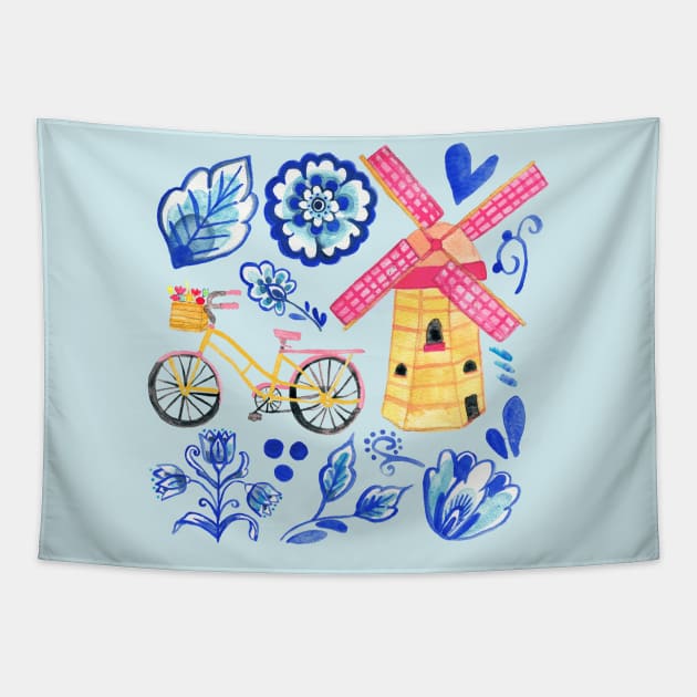 Netherlands Whimsy Tapestry by tangerinetane