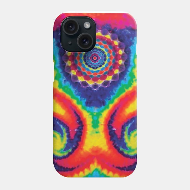 Mandala Mini Spiral Crumble Rainbow Tie Dye Phone Case by TrippyTieDyes