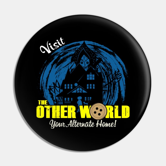 Visit The Otherworld Retro Vintage Horror Scary Movie Poster Pin by BoggsNicolas