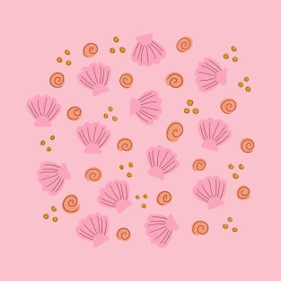 Seashells from the beach - Pink T-Shirt