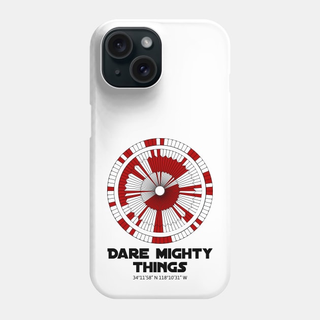Dare Mighty Things Perseverance Mars Rover Landing Binary Code Pattern Phone Case by star trek fanart and more