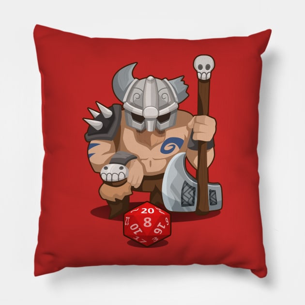 D20's- Barbarian Pillow by Odedil87