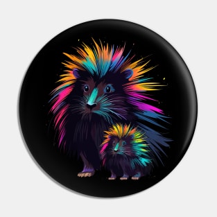 Porcupine Fathers Day Pin