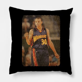 Young Stephen Curry Vintage Pillow