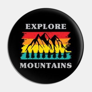 explore mountains vintage Pin