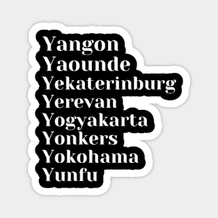 Y Cities, Notebook, Mug Magnet