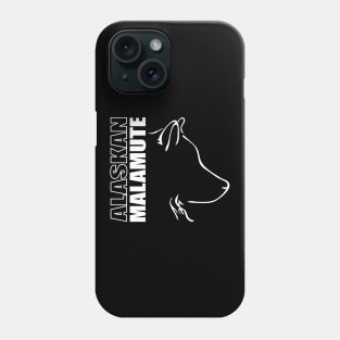 Alaskan Malamute profile dog lover Phone Case