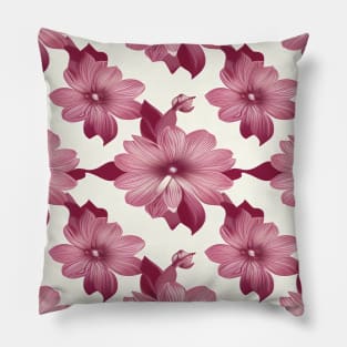 Pretty pink and red floral pattern Pillow